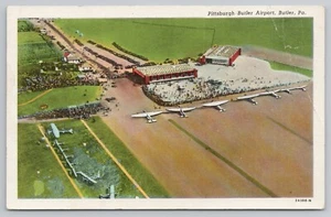 Pittsburgh Butler Airport Butler Pennsylvania PA Postcard WB - Picture 1 of 2