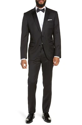 Hugo Boss H-Huge Solid Black Tuxedo Size 42 R    RETAIL $995 #237 #277 - Image 1 of 4