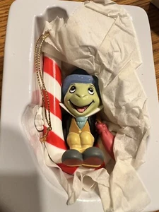Grolier Disney Christmas Magic Jiminy Cricket Ornament In Original Box Vintage - Picture 1 of 4