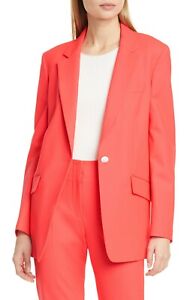 Rag & Bone Ames Twill Blazer Womens Virgin Wool Boyfriend Fit Jacket Pink Size 2