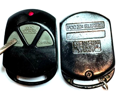 CAR KEY FOB security transmitter keyless remote control W/PROGRAM FCC ID ELVAT6A - Image 1 of 4