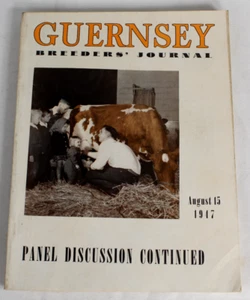 Guernsey Breeders Journal August 15, 1947 Cow Calf Bull Farms Cattle Dairy Ads - Imagen 1 de 23