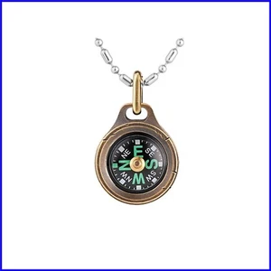 Mini bussola leggera in titanio e ottone - ideale per avventure quotidiane - Foto 1 di 10