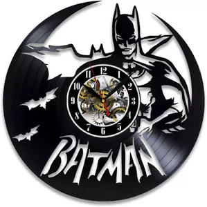 Orologio da parete vinile logo Batman regalo compleanno festa arte casa camera decorazione design - Foto 1 di 3