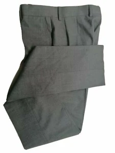 Pantalones de lana lisa Gibson para hombre Pretty Green en gris sin dobladillos precio de venta sugerido por el fabricante £85 - Imagen 1 de 5