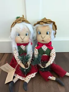 Joe Spencer Gathered Traditions Christmas Heather and Hammond Pinecone Boy Girl - Picture 1 of 10