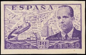 1º y 2º Centenario. ** MNH 947s. 1941. 10 pts violeta. SIN DENTAR. Posiblement - Imagen 1 de 1