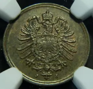 1888-J Germany 1 Pfennig NGC AU 58 **ONLY 3 NGC HAS GRADED HIGHER** (Box#9-23) - Picture 1 of 3