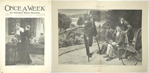 1891 CW Hospital Engraving Once A Week Newspaper Hudson River Railroad Disaster - Picture 1 of 9