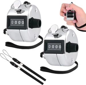 2 Pcs Hand Tally Counter, 4 Digit Number Resettable Handheld Pitch Click Counter - Picture 1 of 7