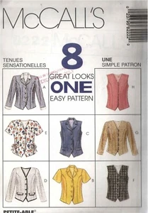 McCalls 8222 Womens Sewing Pattern For Tops & Vests Size D (12-14-16) - Picture 1 of 2