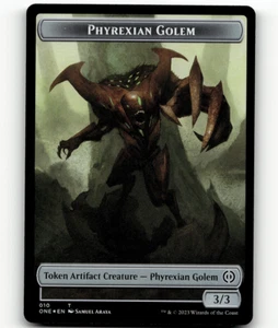 MTG Rebel Phyrexian Golem FOIL Phyrexia: All Will Be Token - Picture 1 of 2