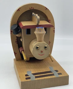 Anri Italy Wooden SINGLE Train Bookend Vintage READ AS IS MISSING FRONT WHEELS - Picture 1 of 11