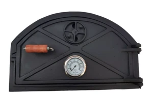 Puerta de horno de pizza, hierro fundido, chimenea de horno de pizza hágalo usted mismo, medidor de temperatura, mango - Imagen 1 de 32