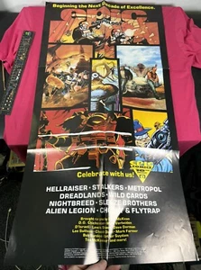 1992 EPIC COMICS ANTHOLOGY 10th Anniversary - 17x32 PROMO POSTER - Tri-Folded - Bild 1 von 1