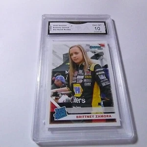 BRITTNEY ZAMORA 2020 DONRUSS RATED ROOKIE RC # 22 RACING GRADED 10 L@@K - Foto 1 di 2