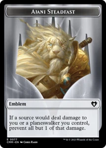 MTG {Ajani Steadfast Emblem} // {Wizard Token} - Commander Masters #T77T71 - Picture 1 of 1