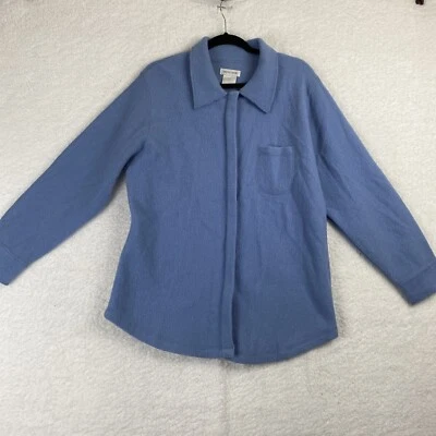 Cárdigan largo Pierre Cardin para mujer 100 % lana botón frontal bebé azul grande de colección  Foto 1 de 4