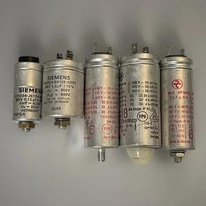 5 Stück - 0,15uF 1,5uF 6uF 8uF 450V+ Siemens MKV, Hydra MP Papier-Kondensatoren - Bild 1 von 10