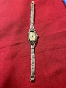 Vintage. York Watch Co. Geneva Swiss 15 Jewels Damenuhr mit Steinen Flex Lock Band - Bild 1 von 19