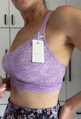 Bralette Cosabella Never Say Never Curvy inalámbrico violeta helado talla M 34-36 DD-F Foto 1 de 3