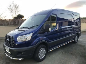 2" Side Bars + Amber LEDsWith Down Lights For Ford Transit MK8 LWB 2014 - 2021 - Picture 1 of 9