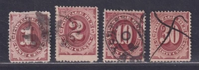 United States Scott J15\J20 Used 1884 Postage Due Issue 4 Different SCV $118 - Image 1 of 2