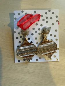 Aretes de Navidad con diamantes de imitación adorno - Imagen 1 de 6