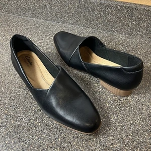 Ballerine Clarks Collection donna 10M comode casual classiche in pelle nera - Foto 1 di 11