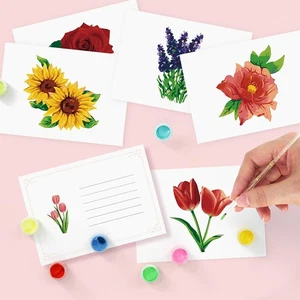 10x Christmas Cards Blank Greeting Cards Message Card, Envelope Postcard GX - Picture 1 of 29