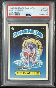 CHILLY MILLIE PSA 6 1985 TOPPS GARBAGE PAIL KIDS GPK S1 #32B STICKERS STICKER 37 - Picture 1 of 2