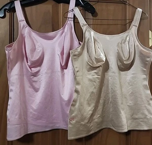 Lot Rubis Ruban Original Cami Shapewear Débardeur Taille 42 Beige Sangle Réglable Rose - Photo 1/8