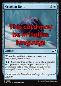 MTG CRYOGEN RELIC EXC - RELIQUIA CRIOGENICA 52 - EOE - MAGIC - Picture 1 of 1