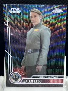 GALEN ERSO 2024 Topps Cromo Star Wars Blaster NEGRO RayWave Refractor #20 - Imagen 1 de 2