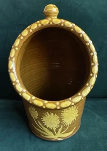 Großes Vintage Studiokeramik Geschirr Salz Schwein Pusteblume Sonnenblumen-Design 10,5 Zoll - Bild 1 von 6