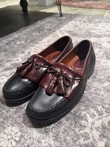 Johnston & Murphy Signature Series Men's Black/Brown Tassel Loafers Size 9.5N - Picture 1 of 14