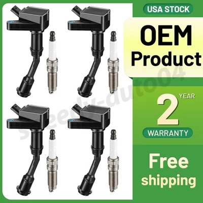 Paquete de 4 bobinas de encendido DG554 y bujías para Ford Fusion 2014-2020 1,5 L l4 Foto 1 de 4