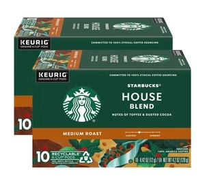 Starbucks House Blend Kaffee K-Cup Pods, Medium Roast Arabica Kaffee, 10 Coun... - Bild 1 von 7