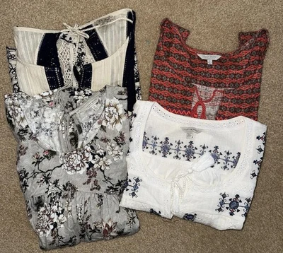 Lucky Brand LOT of 4 Women's Size XL Sleeveless Shirts Great Condition - Image 1 of 4