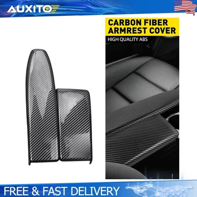 Отделка крышки подлокотника консоли из углеродного волокна для Mercedes Benz W204 C63 AMG 2008-2014 - Изображение 1 из 4