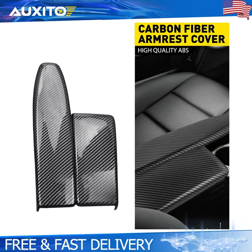 Cubierta reposabrazos consola fibra de carbono para Mercedes Benz W204 C63 AMG 2008-2014 Foto 1 de 4