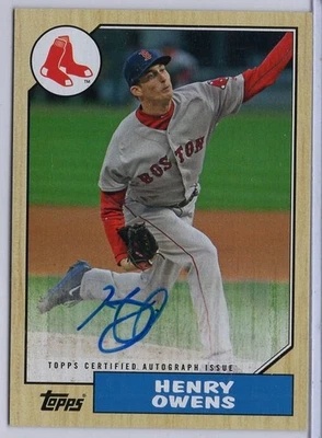 Autógrafo certificado Henry Owens Topps #1987A-HO 2017 Foto 1 de 2