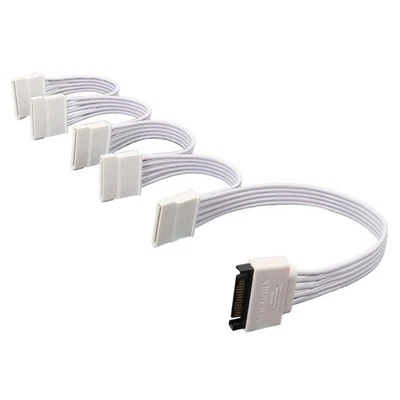 SATAs Power Splitter Cable 15Pin Male to 5 Female for Hard Drive and SSDs - Image 1 of 4