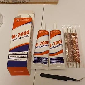 B7000 Glue with Rhinestone Applicator Kit, Clear B-7000 Glue with Precision Tip - Picture 1 of 10