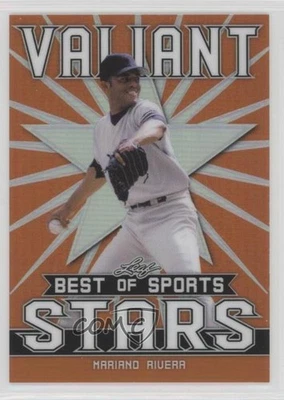 2020 Leaf Best of Sports Valiant Stars Orange /50 Mariano Rivera #VS-13 HOF - Image 1 of 2