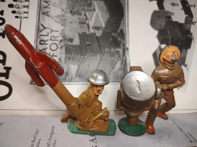 Manoil Trench Mortar & Searchlight Toy Soldiers - Image 1 of 3