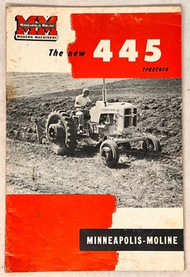 Minneapolis-Moline Company The New 445 Tractors Brochure Modern Equipment Ag - Image 1 of 4