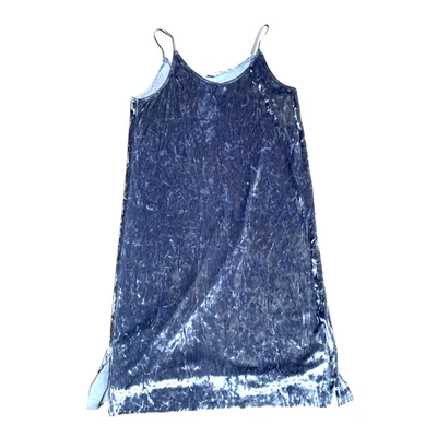 Double Zero Brand Velvet Dress, Women's Size M Light Gray - Image 1 of 3