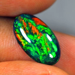 2.61Ct Beautiful 3D Patchwork Pattern Natural Welo Black Opal Gemstone - Picture 1 of 1