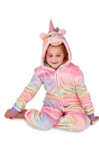 Tuta Unicorno "Arcobaleno" con cappuccio super morbida serie bambini - Foto 1 di 4